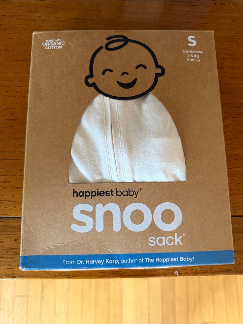 happiest baby Snoo Sack - White Organic Cotton Baby (S)